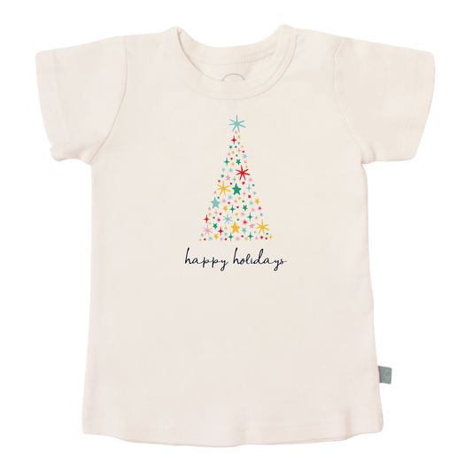 graphic tee | happy holidays tree