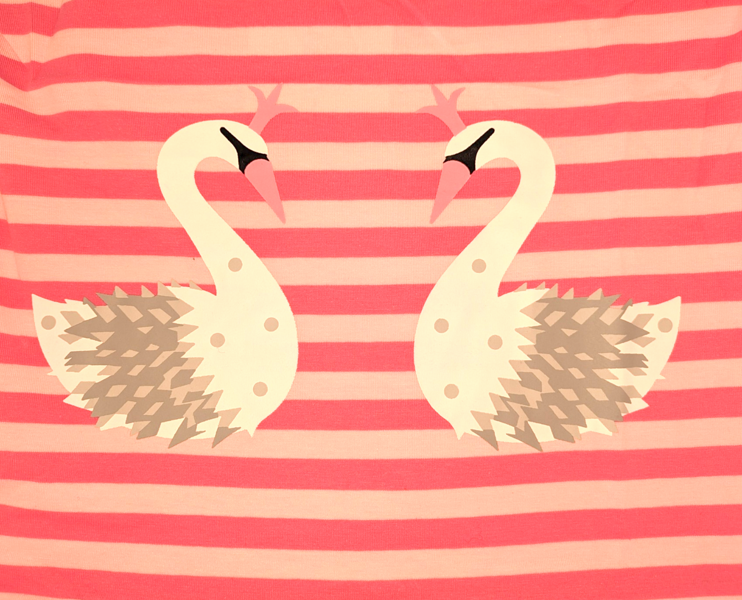 Pink Striped Swan Princess Tunic & Capri Set