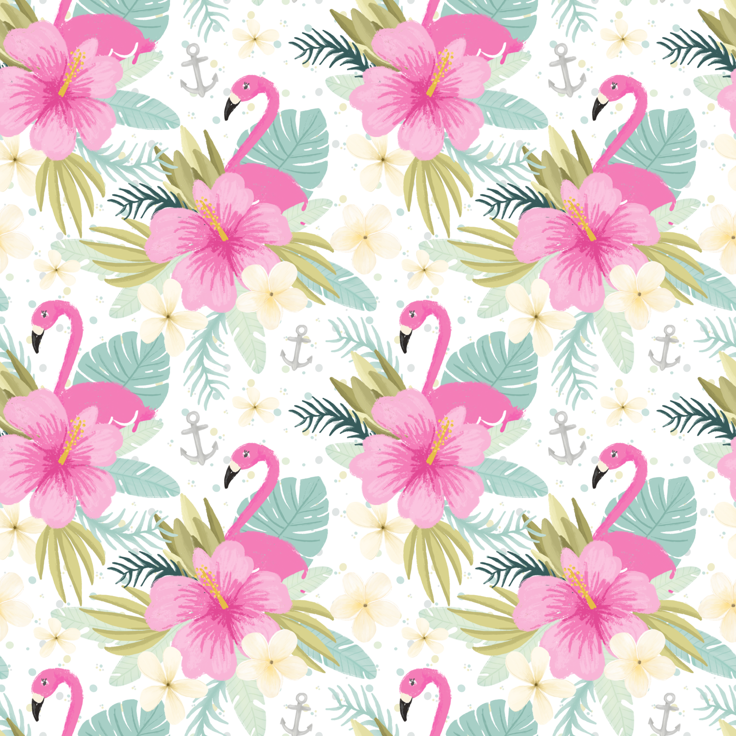 Pink Plumes & Blooms Capri Set