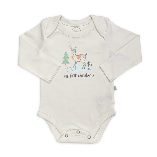 graphic bodysuit | christmas deer (long sleeve)
